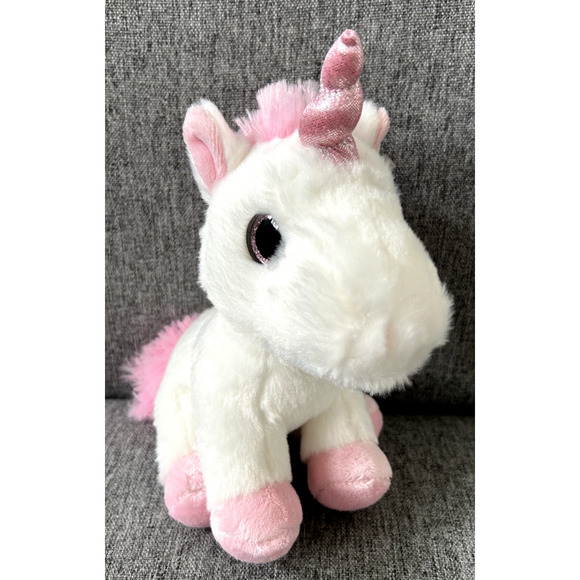 Aurora Sparkle Tales 8" Pink Unicorn Stuffed Animal Plush - Picture 2 of 4